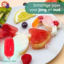 Sparklyn IJsvormpjes - Incl. Afsluitbare Deksel & IJsstokjes - IJslolly Vormen - 6 Stuks - Blauw -Merkloos Winkel 1199x1200 12