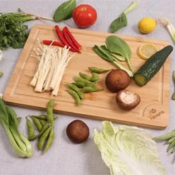 Snijplank Van Bamboe Met Sapgeul - Cutting Board - Hakblok - Groot Formaat - Luxe Design - Hout - 37x25x2cm -Merkloos Winkel 1199x1200 15