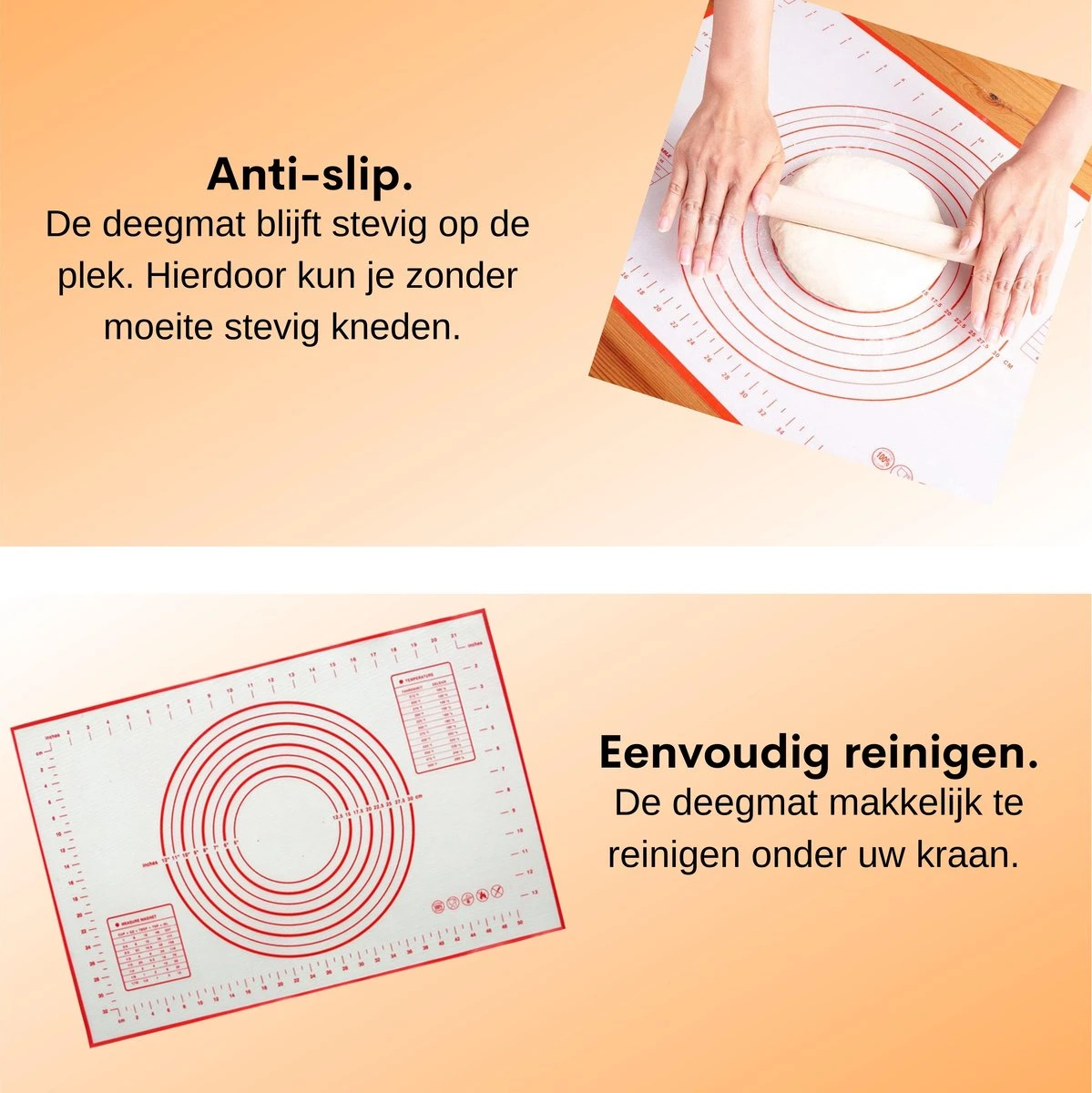 Merkloos Deegmat - Bakmat - Ovenmat - Bakken - Koken - BPA Vrij - Herbruikbaar - 1 Stuk 5 Merkloos Deegmat - Bakmat - Ovenmat - Bakken - Koken - BPA Vrij - Herbruikbaar - 1 Stuk - Afbeelding 5