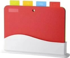 T&R Goods Snijplankenset Van 4 Stuks Met Houder - Kunststof Snijplanken Index - Cutting Board - Keuken -Merkloos Winkel 1200x1001 3