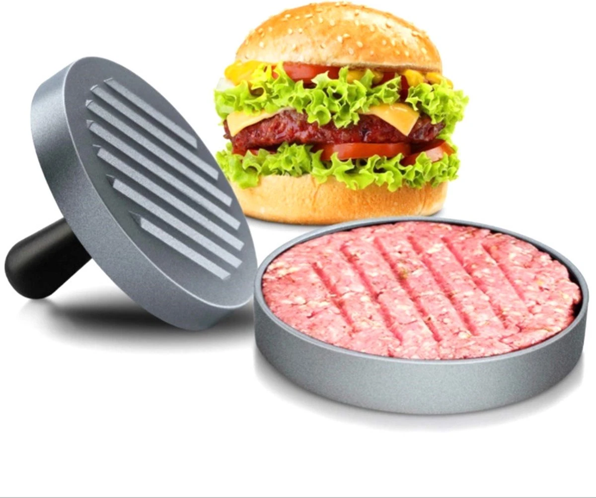 YUGN Hamburgerpers - Anti Aanbaklaag - RVS - BBQ Accessoires - Inclusief 50 Waxpapiertjes - Cadeau Tip 8 YUGN Hamburgerpers - Anti Aanbaklaag - RVS - BBQ Accessoires - Inclusief 50 Waxpapiertjes - Cadeau Tip - Afbeelding 8