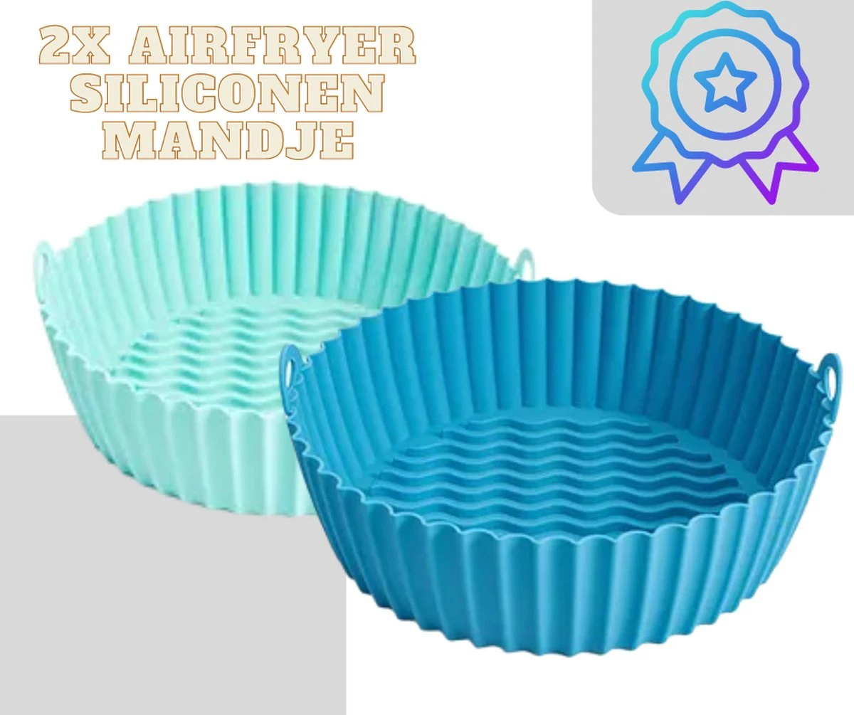ElMaach Siliconen Bakje Geschikt Voor Airfryer ⌀ 20 - Bakpapier Alternatief - Accesoires - Bakvorm - Bakjes - XXL - Incl. E-Book 2 ElMaach Siliconen Bakje Geschikt Voor Airfryer ⌀ 20 - Bakpapier Alternatief - Accesoires - Bakvorm - Bakjes - XXL - Incl. E-Book - Afbeelding 2