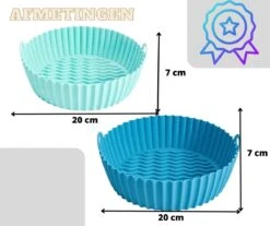 ElMaach Siliconen Bakje Geschikt Voor Airfryer ⌀ 20 - Bakpapier Alternatief - Accesoires - Bakvorm - Bakjes - XXL - Incl. E-Book 10 ElMaach Siliconen Bakje Geschikt Voor Airfryer ⌀ 20 - Bakpapier Alternatief - Accesoires - Bakvorm - Bakjes - XXL - Incl. E-Book -Merkloos Winkel 1200x1005 13