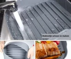 ElMaach Airfryer Siliconen Bakje Vierkant 20,5 Cm – Airfryer Accesoires – Heteluchtfriteuse Siliconen Bakvormen – Mandje Geschikt Voor Airfryer XXL – Bakpapier - Bakvorm - Incl. 2 Ovenwanten En GRATIS E-BOOK -Merkloos Winkel 1200x1005 20