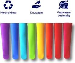Siliconen IJslolly Vormpjes (12 Stuks) - IJsvormpjes - XL - Extra Kleuren - IJs Maken - Vaatwasser Bestendig - BPA Vrij - Met Receptkaart -Merkloos Winkel 1200x1005 4