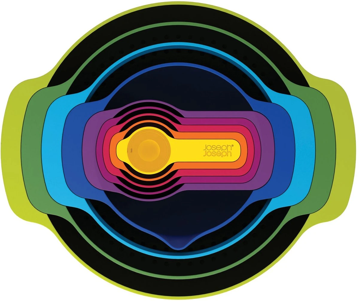 Joseph Joseph Nest 9 Plus - Meng-en-Maatkommen - Antislip - Multikleur 2 Joseph Joseph Nest 9 Plus - Meng-en-Maatkommen - Antislip - Multikleur - Afbeelding 2