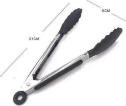 Merkloos BBQ Siliconen Tang - Vleestang - Serveertang - Keukentang - Salade Tang – Barbecuetang – Zwart 21cm - Bbq Tang - Vleestang -Merkloos Winkel 1200x1008 16