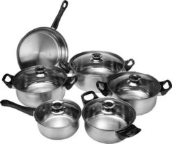 KitchenPrince 12-Delige Pannenset RVS - Pottenset - Kookpannen - Koekenpan - Steelpan - Bakpan - PFAS-Vrij - Pannenset - Pannenset Inductie - Antiaanbaklaag - Koekenpannenset -Merkloos Winkel 1200x1008 6