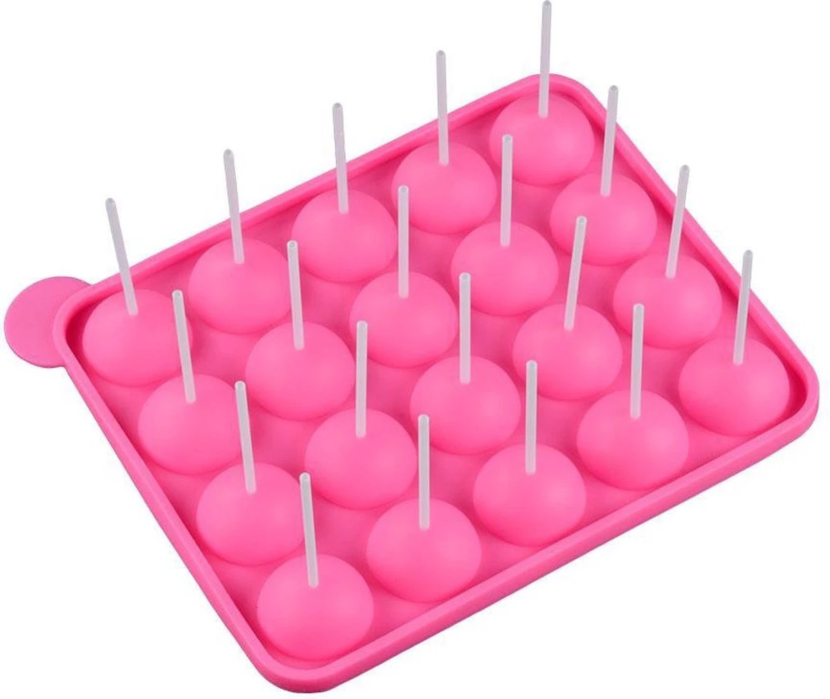 Siliconen Bakvorm - Cakepop - Mal - 20 Gaatjes - Inclusief 20 Stokjes- BPA-vrij 2 Siliconen Bakvorm - Cakepop - Mal - 20 Gaatjes - Inclusief 20 Stokjes- BPA-vrij - Afbeelding 2