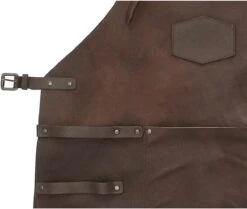 Old West BBQ Schort Barbecue Schort Leer - Bruin -Merkloos Winkel 1200x1017