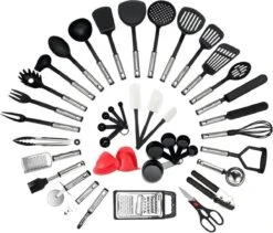 Kookgerei Set - Zwart - 42-delig - Keukengerei