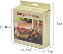YUGN Hamburgerpers - Anti Aanbaklaag - RVS - BBQ Accessoires - Inclusief 50 Waxpapiertjes - Cadeau Tip 16 YUGN Hamburgerpers - Anti Aanbaklaag - RVS - BBQ Accessoires - Inclusief 50 Waxpapiertjes - Cadeau Tip -Merkloos Winkel 1200x1032 10