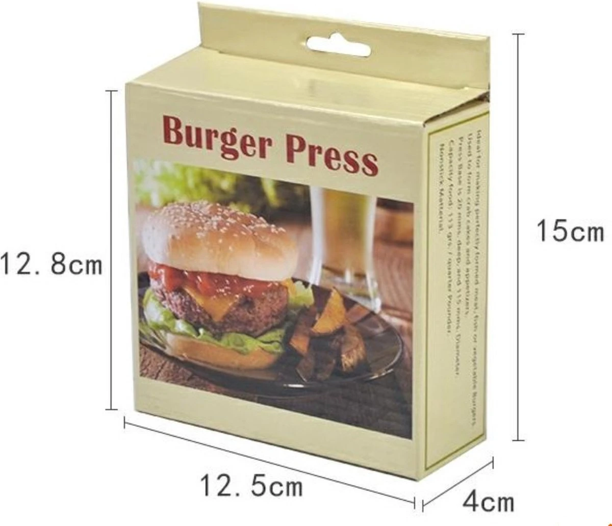 YUGN Hamburgerpers - Anti Aanbaklaag - RVS - BBQ Accessoires - Inclusief 50 Waxpapiertjes - Cadeau Tip 6 YUGN Hamburgerpers - Anti Aanbaklaag - RVS - BBQ Accessoires - Inclusief 50 Waxpapiertjes - Cadeau Tip - Afbeelding 6