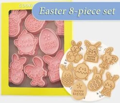 Merkloos Bakvormpjes Koekjes - Pasen - 8 Stuks