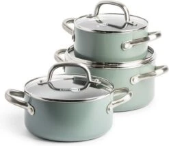 GreenPan Mayflower Pannenset - 3-delig - Lichtblauw - Inductie - PFAS-vrij