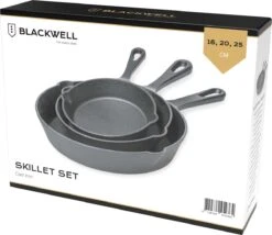 Blackwell Koekenpannenset - Gietijzer - ø 16, 20 En 25 Cm - Zonder Anti-aanbaklaag -Merkloos Winkel 1200x1038 6