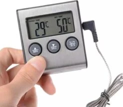 *** Digitale Keukenthermometer - Vleesthermometer- Braad Thermometer/timer - Met Timer Functie -20 °C Tot 250 °C- Incl. Timer, Warmte Alarm - Van Heble® *** -Merkloos Winkel 1200x1040 4