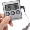 Boticz - 2-in-1 Magnetische Digitale Kern Thermometer Met Keuken Timer Alarm - Magnetische Vloeistof/Vlees Temperatuurmeter Met Meetsonde Draad & Kook Timer - 0-250 Graden Celcius - Inclusief Gratis Batterijen