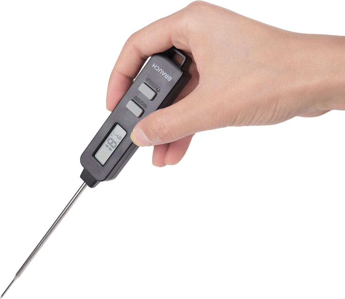 Brauch TP500 - Thermometer - Keukenthermometer - RVS - Voedsel Melk, Vlees, BBQ, Water, Zwart 2 Brauch TP500 - Thermometer - Keukenthermometer - RVS - Voedsel Melk, Vlees, BBQ, Water, Zwart - Afbeelding 2