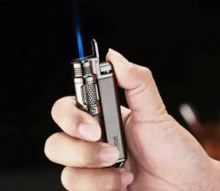 Gasaansteker Metaal In De Kleur Silver Stormaansteker Windproof