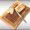 FSC Acacia Houten Broodsnijplank + Kruimelvanger | Broodplank Hout Met Brood Kruimel Opvangbak | Brood Snijplank Met Rooster | Snijplank Voor Brood | Afm. 47,5 X 32 X 2 Cm.