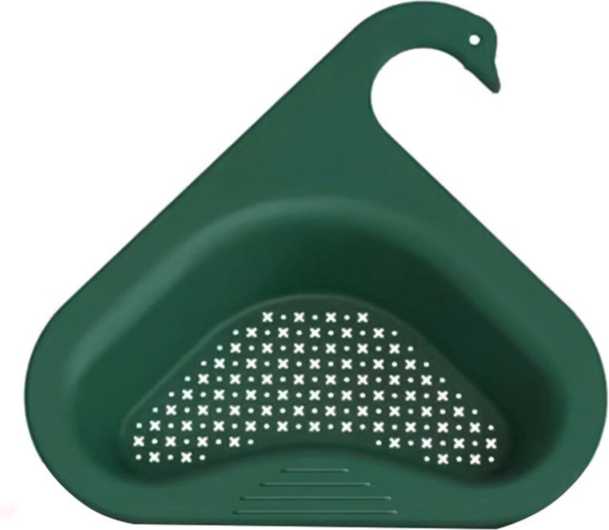 Merkloos Kunststof - Vergiet - Donkergroen - Driehoek - Zeef - Spoelbak - Gootsteen - Zwaanvorm - Lange Haak 1 Merkloos Kunststof - Vergiet - Donkergroen - Driehoek - Zeef - Spoelbak - Gootsteen - Zwaanvorm - Lange Haak