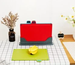 Snijplankenset Met Houder - 4 Stuks - Snijplanken - 35x19,5 Cm -Merkloos Winkel 1200x1046 7