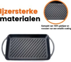 Kicinn Grillplaat - Gietijzer - Geëmailleerd - Incl. Accessoires - Ø 33 X 21.8 Cm (LxB) -Merkloos Winkel 1200x1050 1