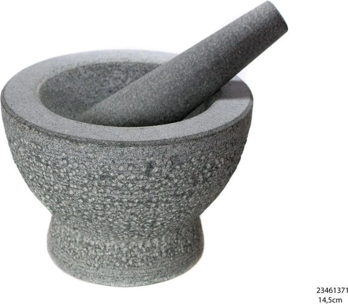 Svenska Living Vijzel Met Stamper - Grijs - Graniet - 16 Cm 3 Svenska Living Vijzel Met Stamper - Grijs - Graniet - 16 Cm - Afbeelding 3