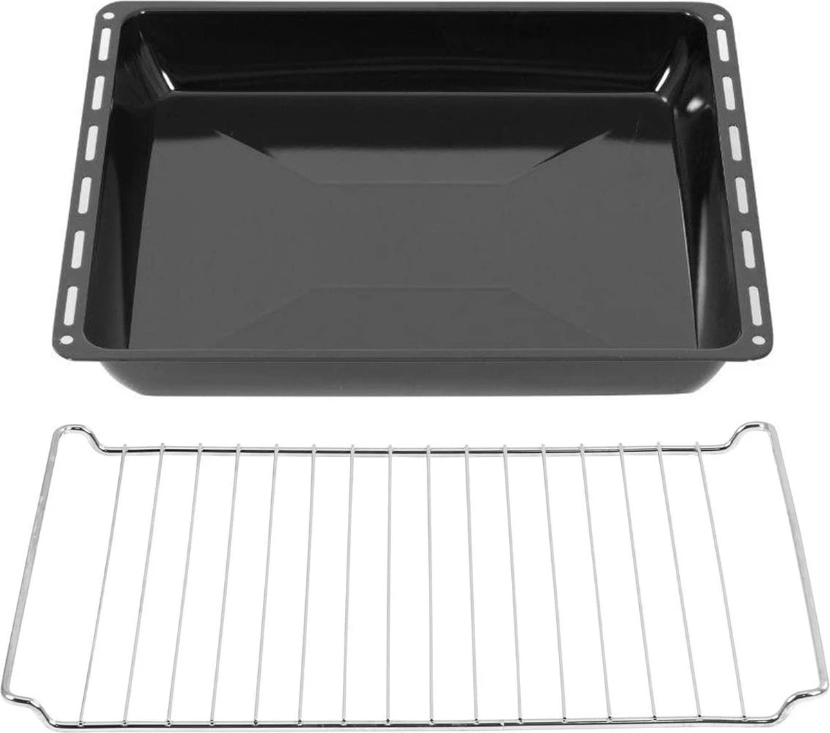 ICQN Diepe Ovenbakplaat 422x370x45 Mm En Rooster 422x370 Mm Set 1 ICQN Diepe Ovenbakplaat 422x370x45 Mm En Rooster 422x370 Mm Set