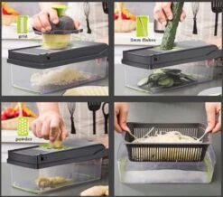 Luxe Groentesnijder Set - Multifunctionele Groentesnijder - Mandoline - Uiensnijder - Groentensnijder - Keukensnijder - Keukenmandoline 15 Delig -Merkloos Winkel 1200x1061 5