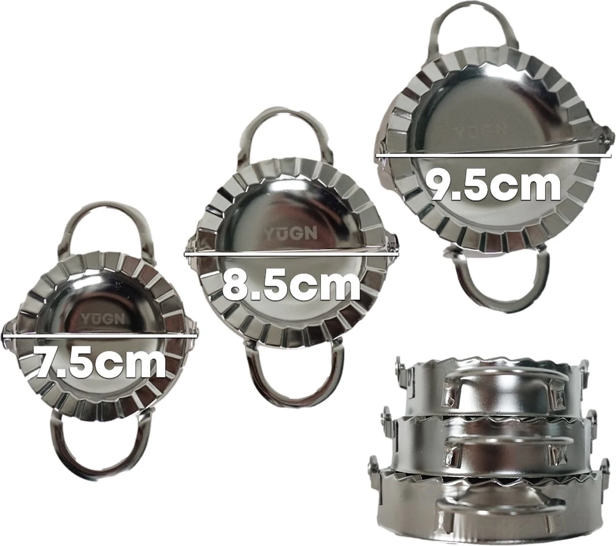 YUGN Dumpling Maker Set Van 3 Formaten En Inclusief Siliconenmat - Als Ravioli Maker Pastei Maker Empanade Maker Te Gebruiken - Ravioli Vorm - Cadeau Tip 8 YUGN Dumpling Maker Set Van 3 Formaten En Inclusief Siliconenmat - Als Ravioli Maker Pastei Maker Empanade Maker Te Gebruiken - Ravioli Vorm - Cadeau Tip - Afbeelding 8