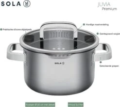 Sola Pannenset Juvia - 4 Delig - Ø 16,16,18,20 Cm - Zilver - RVS - Sandwichbodem -Merkloos Winkel 1200x1069 1
