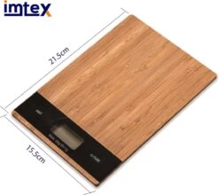 IMTEX Keukenweegschaal Bamboe - Digitale Precisie Weegschaal Tot 5000 Gram - Bruin -Merkloos Winkel 1200x1070 9