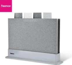 Fissman Index Snijplankenset - Met Houder - 30x22cm - 4 Stuks