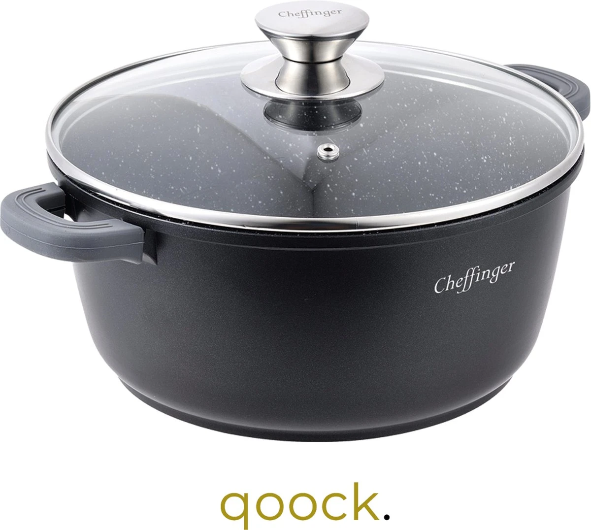 Cheffinger Cooking | Braadpan Met Deksel | 24cm | Alle Warmtebronnen | DC24 1 Cheffinger Cooking | Braadpan Met Deksel | 24cm | Alle Warmtebronnen | DC24