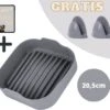 ElMaach Airfryer Siliconen Bakje Vierkant 20,5 Cm – Airfryer Accesoires – Heteluchtfriteuse Siliconen Bakvormen – Mandje Geschikt Voor Airfryer XXL – Bakpapier - Bakvorm - Incl. 2 Ovenwanten En GRATIS E-BOOK