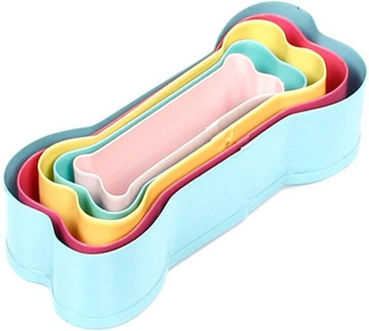 Hondenbot Uitsteekvormpjes 5 STUKS! 1 Hondenbot Uitsteekvormpjes 5 STUKS!