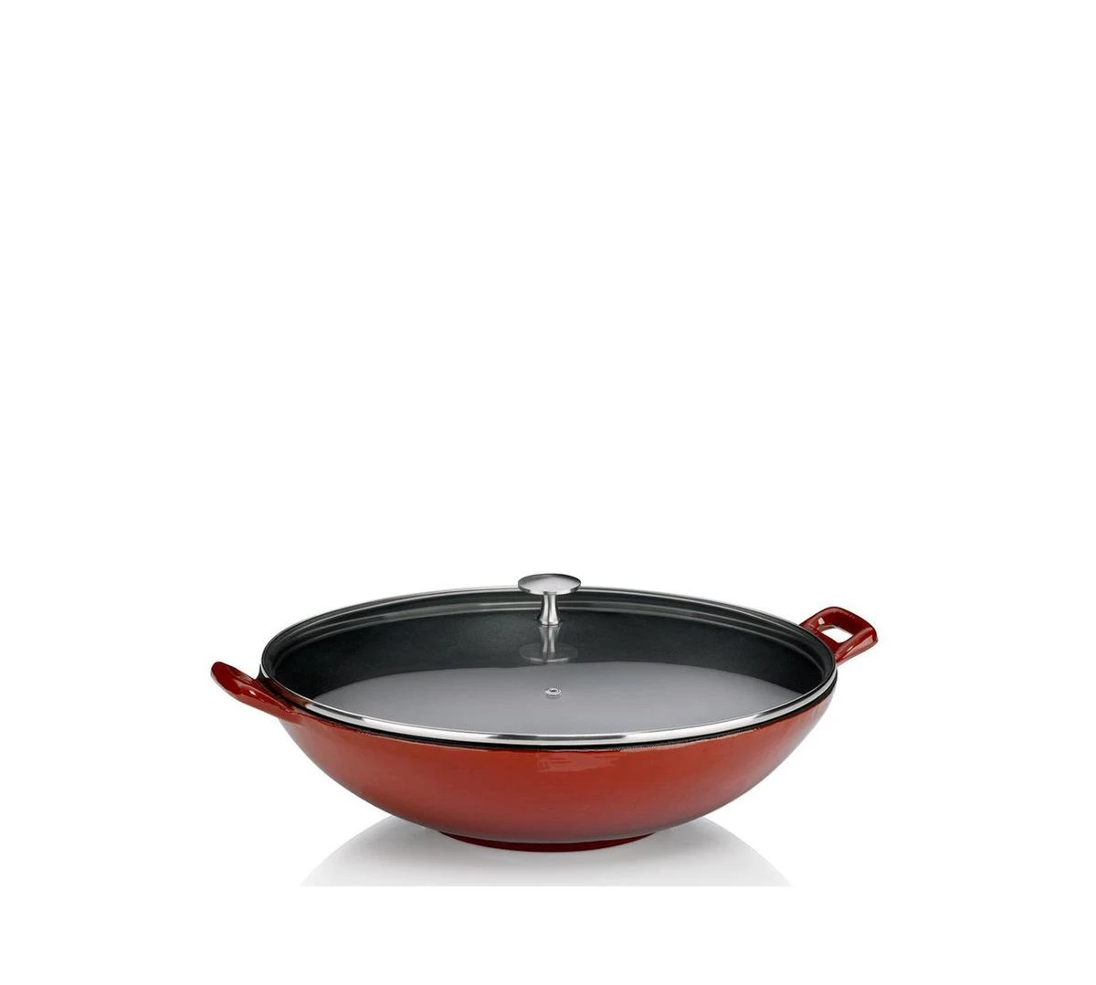 Wokpan Gietijzer Rood, 36 Cm - Kela | Calido 1 Wokpan Gietijzer Rood, 36 Cm - Kela | Calido