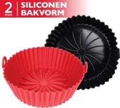 VAIVE Siliconen Bakje Geschikt Voor Airfryer ⌀ 20 - Bakpapier Alternatief - Accesoires - Bakvorm - Bakjes - XXL
