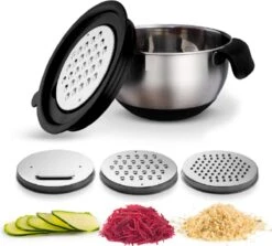 W&Z® Mengkommen Met Deksel - Beslagkom RVS - Siliconen Bodem - 12-delig - Stapelbare Saladekommen - Luchtdichte Deksels - Verstelbare Raspen - Mengkom RVS Met Maataanduiding - Spatel - Garde -Merkloos Winkel 1200x1081 10