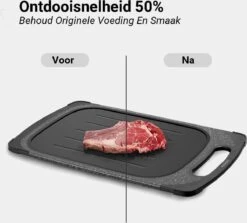 KC Merials Snijplank & Ontdooiplaat 2 In 1- Multifunctionele Snijplank - Kunststof Snijplanken - 2 Tot 10 Keer Sneller Vlees Ontdooien - Hygiënisch, Veilig & Duurzaam. -Merkloos Winkel 1200x1082 4