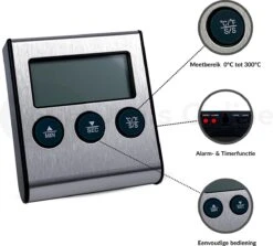 Merkloos MDO Vleesthermometer - Keukenthermometer - Digitaal - BBQ Thermometer - Oventhermometer - Kookthermometer- RVS -Merkloos Winkel 1200x1083 11