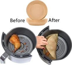 AirFryer Wegwerpbakjes XXL - Tot 220º - Olie Afstotend - AirFryer Bakpapier 50 Stuks - 23CM -Merkloos Winkel 1200x1087 10