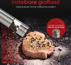 Aye Kitchen Peper En Zout Molen Set – Elektrisch – Voor Kruiden & Specerijen – RVS - Duurzaam -Merkloos Winkel 1200x1089 13