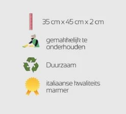 Marmeren Plaat Wit Snijplank 45x35cm Handgemaakt Italiaans Marmer – Tapasplank Marble Cuttingboard Kaasplank - Serveerplank En Borrelplank - LuxuryQuarry® -Merkloos Winkel 1200x1094 6