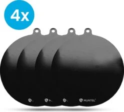 Muntel® Inductie Beschermer – Pannenonderzetter - Set Van 4 - 22CM -Bestendig Tot 240 ºC - Siliconen – Zwart