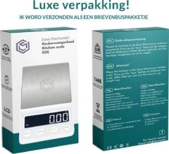 Ease Electronicz Digitale Mini Precisie Keukenweegschaal Wit - 0,01 Tot 200 Gram - 14.2 X 7.5 Cm - Pocket Scale Op Batterij - Weegschaal Keuken -Merkloos Winkel 1200x1099 13