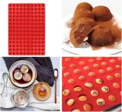 Merkloos 140 Vaks - Siliconen Bonbon Mal - Inclusief Schraper - Halve Cirkel Bakvorm - Bakmat - Chocolade Vorm - Halve Bolletjes Snoepvormen - Bollen Bakplaat - Geschikt Voor Oven En Vriezer - Herbruikbaar - Rood -Merkloos Winkel 1200x1099 15