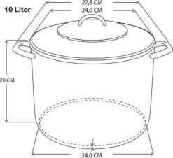 Haushalt Soeppan Met Glazen Deksel - 10 Liter- RVS 15 Haushalt Soeppan Met Glazen Deksel - 10 Liter- RVS -Merkloos Winkel 1200x1100 3